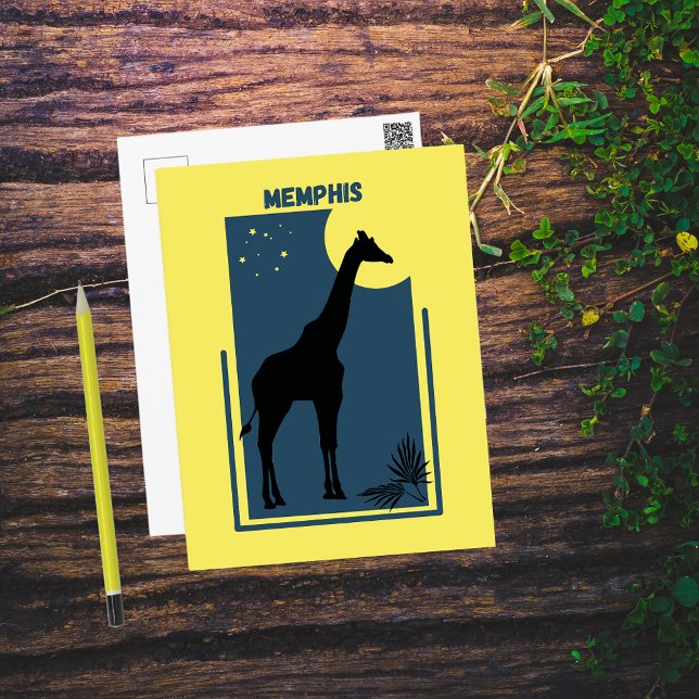 Memphis Zoo Tennessee Vintage Giraffe Postcard (Creator Uploaded)