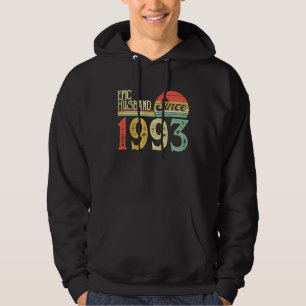Men 29th Wedding Anniversary Epic Husband Since 1 Hoodie