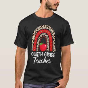 Men 4th Grade Teacher Women Back To School Rainbo T-Shirt