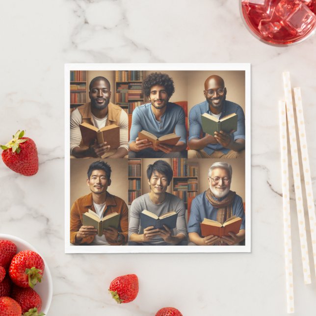 Men and Books Napkin (Insitu)