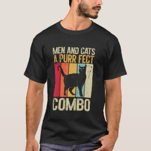 Men and Cats A Purr Fect Combo Cat Dad T-Shirt