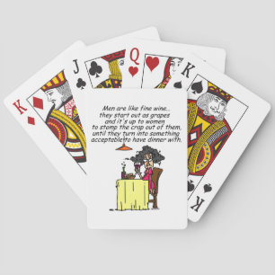 Men and FIne Wine Humour Playing Cards