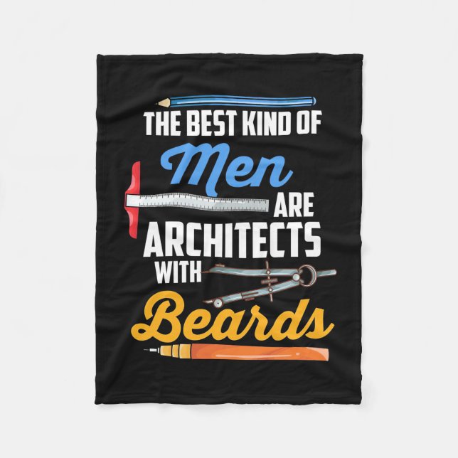Men Architects With Beards Fleece Blanket (Front)