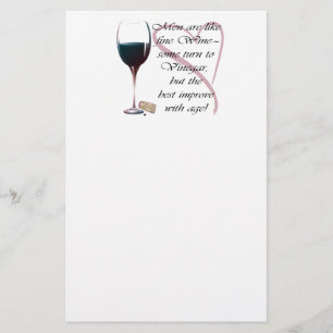 Men are like fine Wine Gifts Stationery