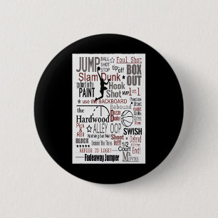 Men Basketball Player - Basketball Jump Ball Shot 2 Inch Round Button