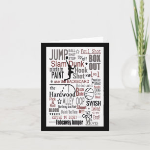 Men Basketball Player - Basketball Jump Ball Shot  Card