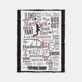 Men Basketball Player - Basketball Jump Ball Shot  Fleece Blanket