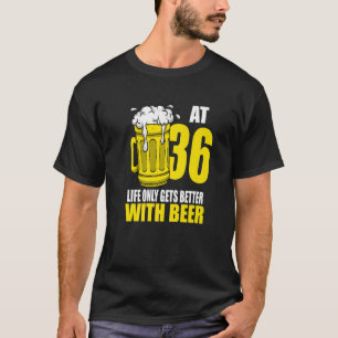 Men Beer Birthday 36 Year Old Drinking Beer T-Shirt