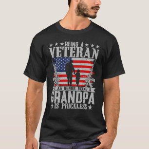 Men Being A Veteran Is An Honor Being A Grandpa Is T-Shirt