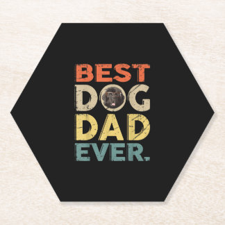 Men best dog dad ever | farther day gifts paper coaster
