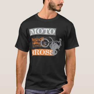 Men Black Motocross Hawaii Holiday T-Shirt