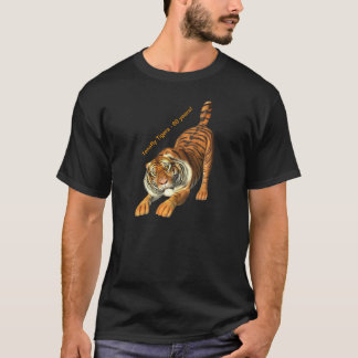 Men black Tiger T-shirt