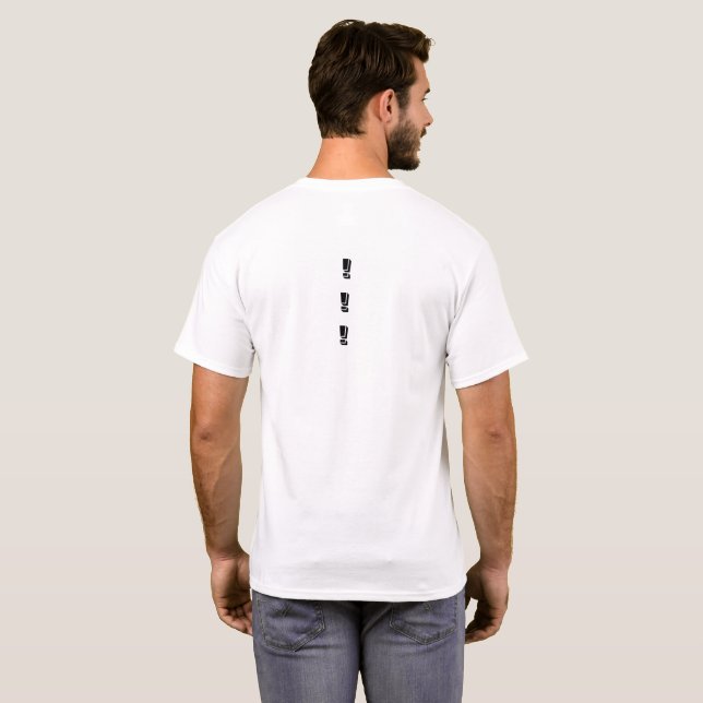 Men black/white T-shirt (Back Full)
