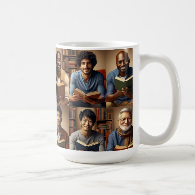 Men & Book Clubs Coffee Mug (Right)