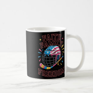 Men Boy Faith Family Freedom Ice Cream Drip Hockey Coffee Mug