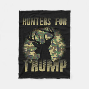 Men Camo Deer Hunters For Trump Hunt Bow Arrow Rep Fleece Blanket