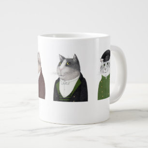 MEN CATS Big White Mug