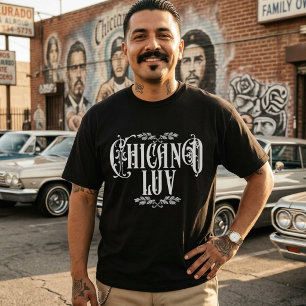Men Chicano love black T-Shirt