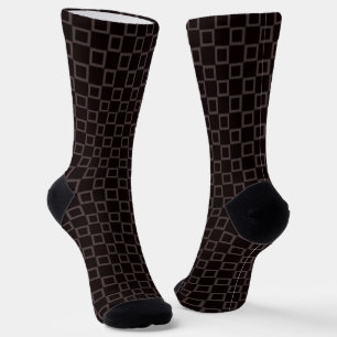 Men crew socks, Brown Caffe Latte classic design Socks