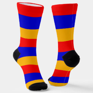 Men crew socks with flag of Armenia.