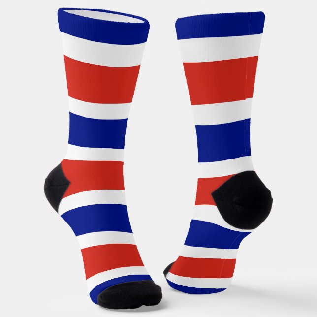 Men crew socks with flag of Costa Rica (Angled)