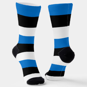 Men crew socks with flag of Estonia