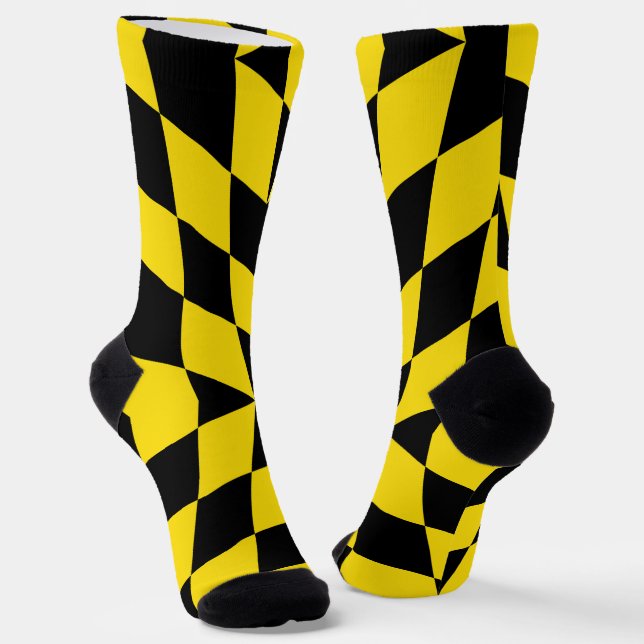 Men crew socks with flag of Munich, Bavaria (Angled)