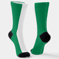 Men crew socks with flag of Nigeria