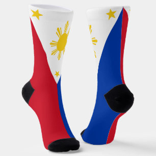 Men crew socks with flag of Philippines