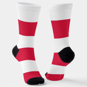 Men crew socks with flag of Poland