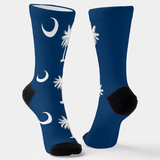 Men crew socks with flag of South Carolina (Angled)
