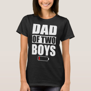Men Dad Of 2 Boys Two Sons Father's Day 1 T-Shirt