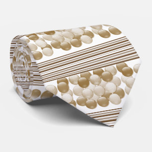 Men Designer Ties Beige Stripe