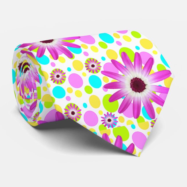 Men Designer Ties Floral (Rolled)