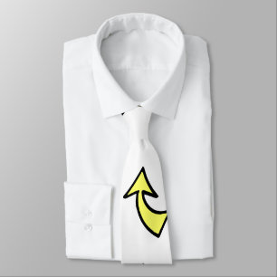 Men Designer Ties Happy Yellow Arrow