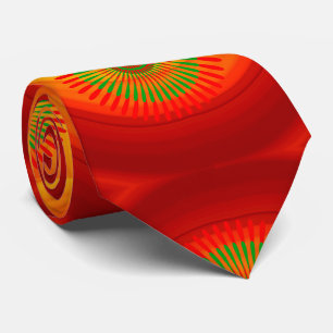 Men Designer Ties Orange Red Green
