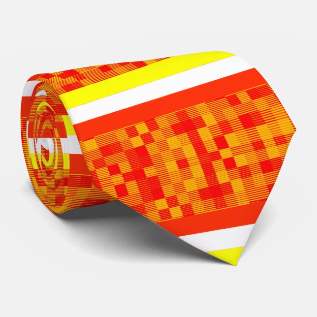 Men Designer Ties Orange Yellow (Rolled)