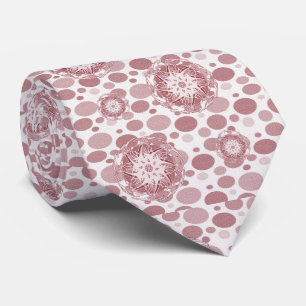 Men Designer Ties Red Circles
