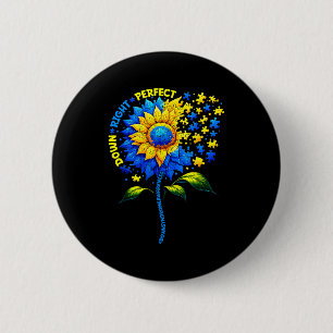 Men Down Right Down Syndrome Awareness 2 Inch Round Button