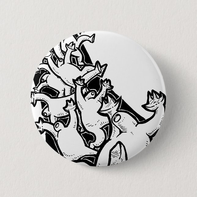 Men-Falling 2 Inch Round Button (Front)