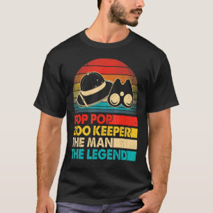 Men Father's Day Pop Pop Zoo Keeper The Man The Le T-Shirt