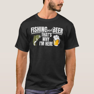Men Fishing Beer Fishermen Alcohol Cool T-Shirt