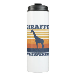 Men Giraffe Whisperer Retro African Animal Vintage Thermal Tumbler