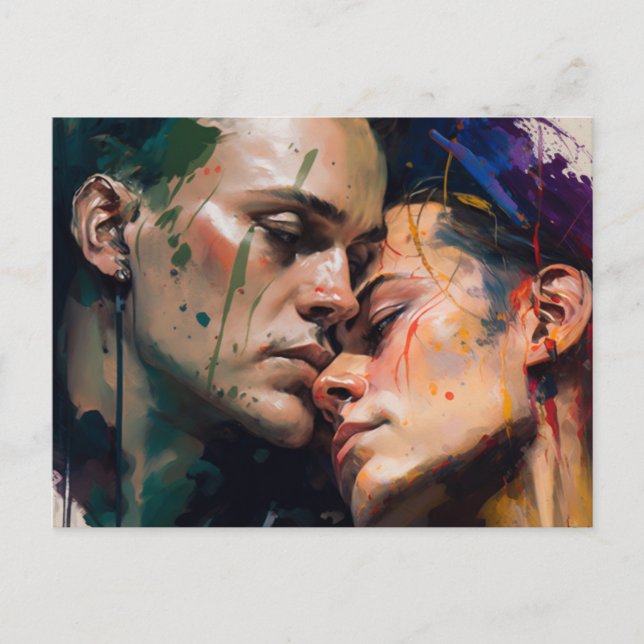 Men in Love Postcard (Front)