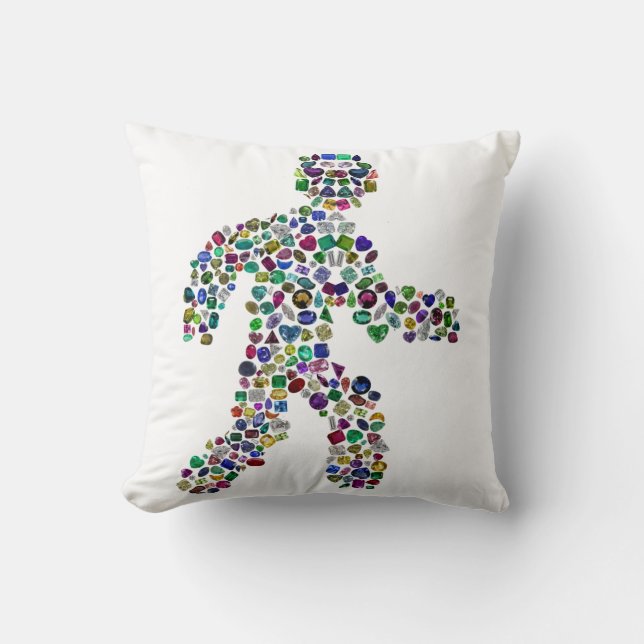 Men in Motion  Throw Pillow (Front)