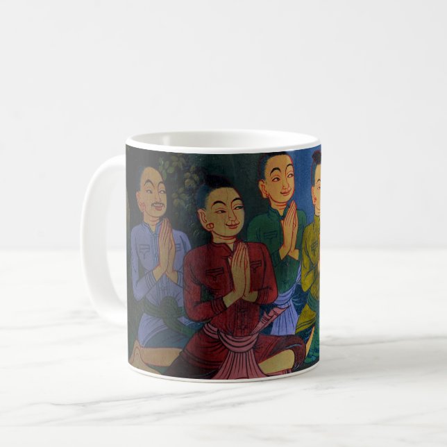 Men in Prayer: Faith and Culture Coffee Mug (Front Left)