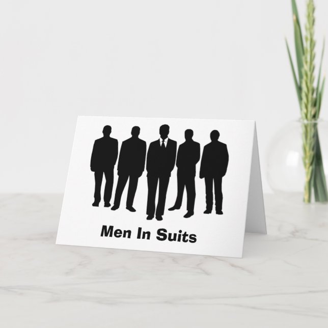men in suits greeting card (Front)