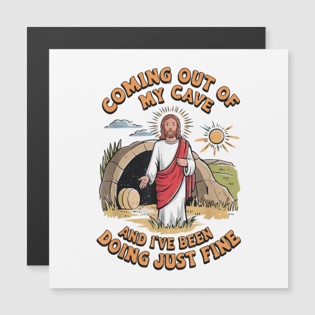 Men Jesus Coming Out of My Cave (Front/Back)