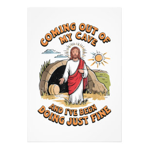 Men Jesus Coming Out of My Cave Photo Print