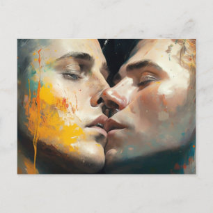 Men Kissing Postcard